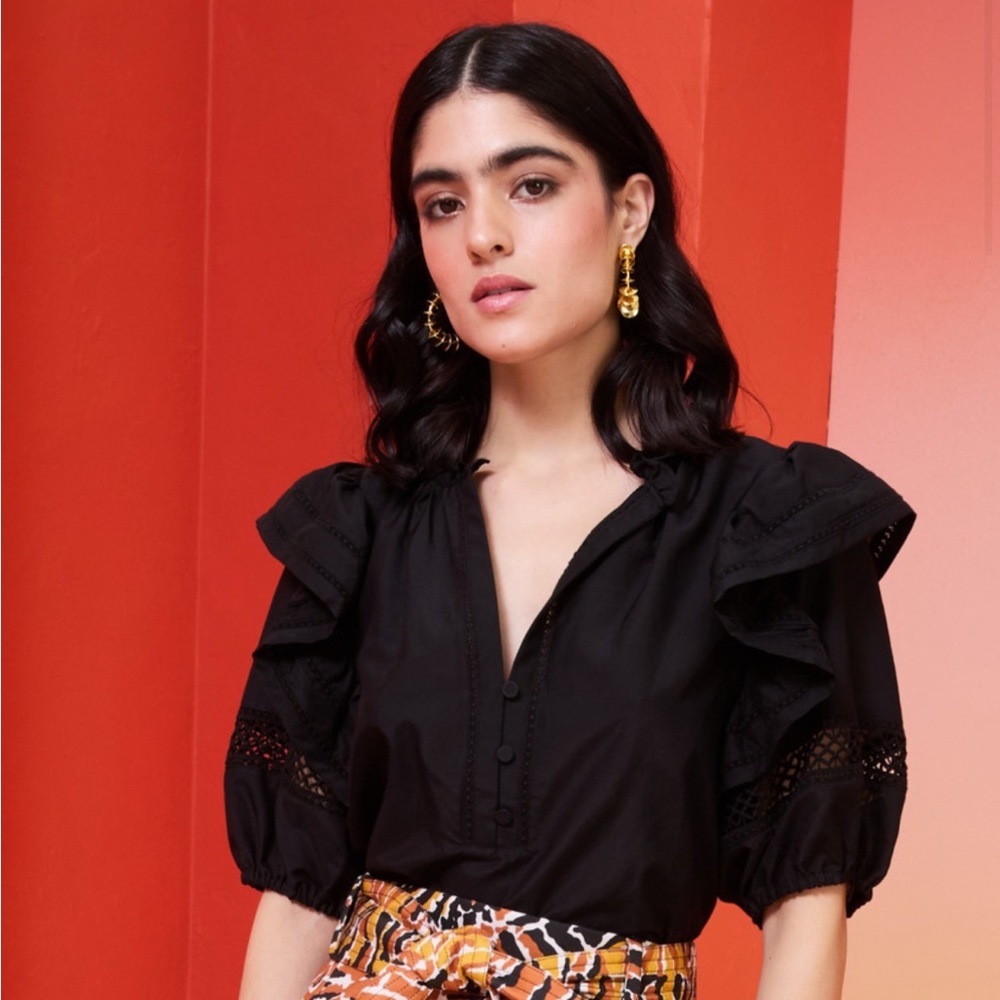 Marie Oliver Liza Blouse, Black Size XS